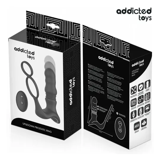 Addicted Toys Up&Down prostate ring with triple motor thrusting and vibrations, soft silicone, ergonomic design