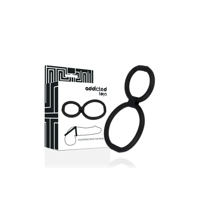 Adjustable penis rings Addicted Toys soft silicone - enhances endurance and erection with two diameters