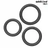 Lot de 3 anneaux plats en silicone confort Addicted Toys - vue d'ensemble des trois tailles