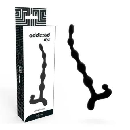 Addicted Toys cadena de bolas anales 22 cm negra TPR con 5 bolas progresivas para principiantes" }, { "fr": "Détail des 5 perles