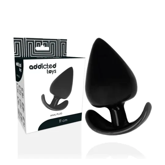 Addicted Toys bouchon anal 11 cm en silicone double densité avec base ergonomique et forme conique