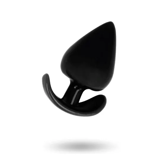 Tappo anale ergonomico Addicted Toys TPR nero forma conica inserimento facile 6,5 cm per principianti