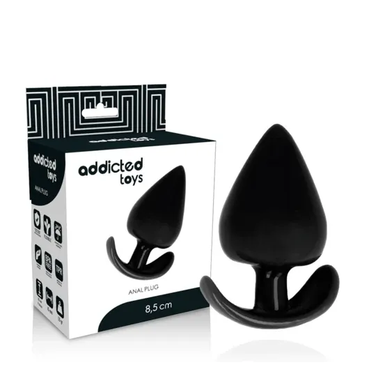 Bouchon anal Addicted Toys silicone double densité réaliste rose chair 8,5 cm forme conique