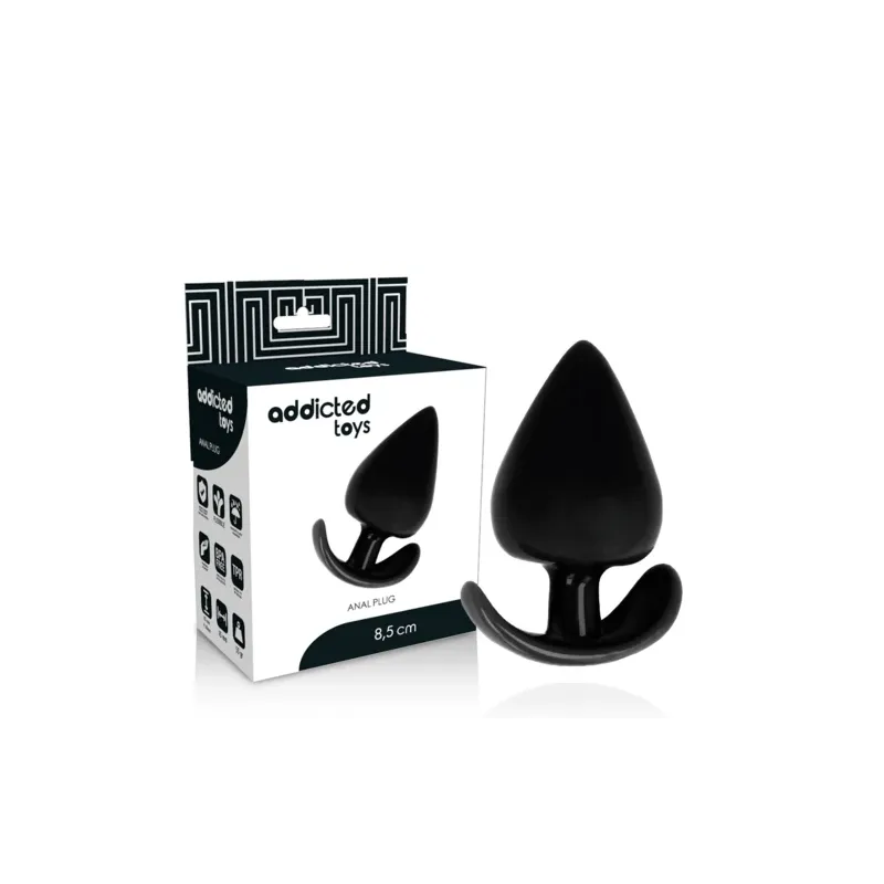 Bouchon anal Addicted Toys silicone double densité réaliste rose chair 8,5 cm forme conique
