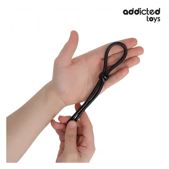 Corde pénis en silicone Addicted Toys à boucle - contrôle ajustable et stimulation érectile