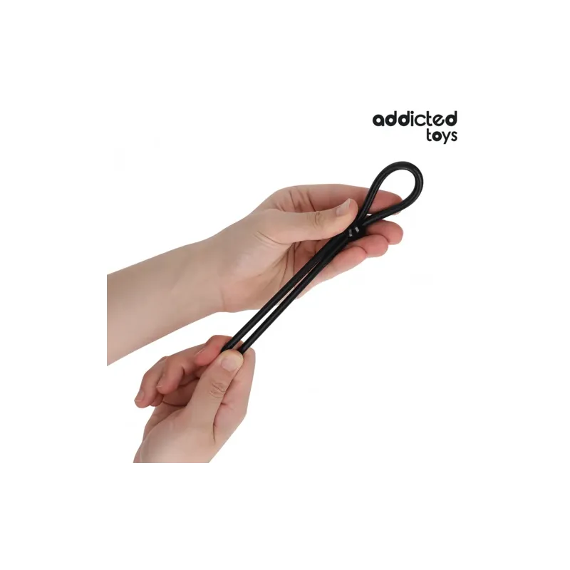 Corda peniena in silicone Addicted Toys con anello - controllo regolabile e stimolazione