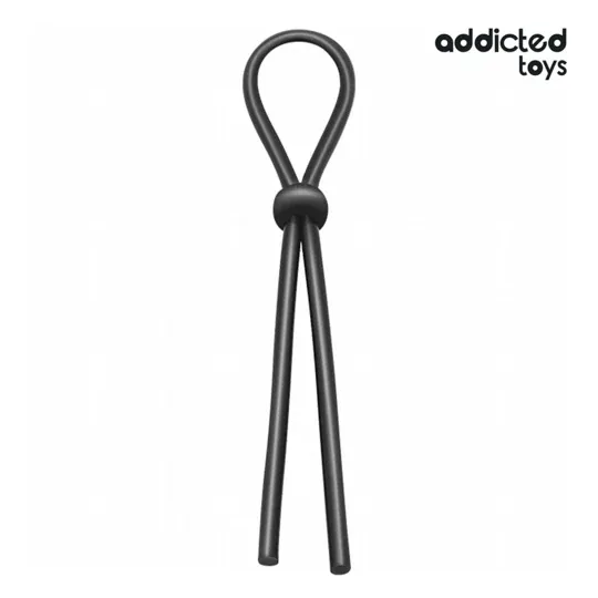 Corda peniena in silicone Addicted Toys con anello - controllo regolabile e stimolazione