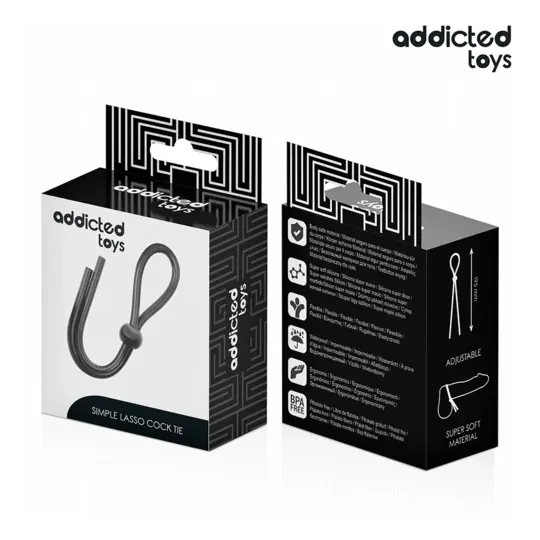 Corda peniena in silicone Addicted Toys con anello - controllo regolabile e stimolazione