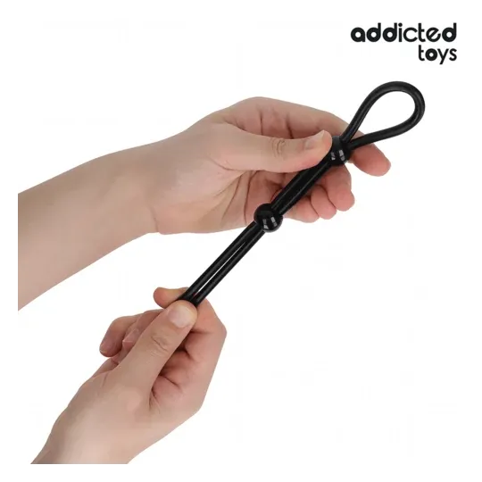 Anillo de pene de doble bucle de silicona negro Addicted Toys - Control preciso" }, { "fr": "Détail double boucle silicone Annea