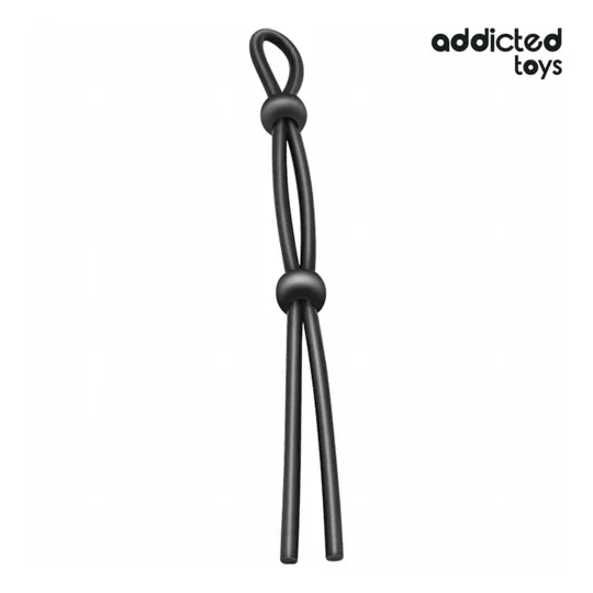 Anillo de pene de doble bucle de silicona negro Addicted Toys - Control preciso" }, { "fr": "Détail double boucle silicone Annea
