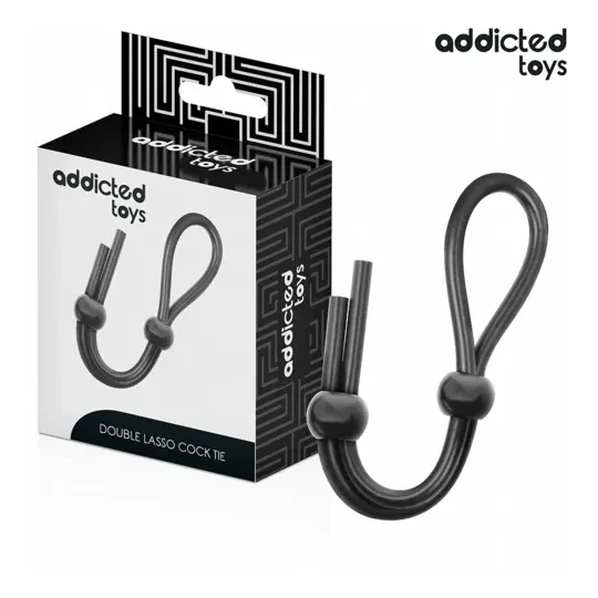 Double loop silicone cock ring black Addicted Toys - Precise control