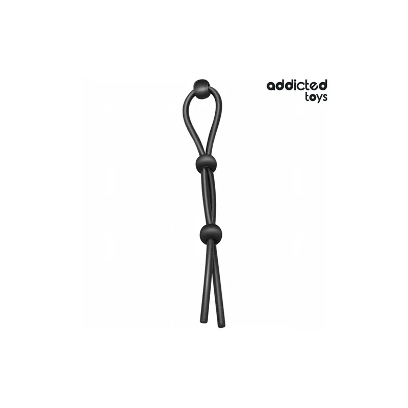 Corde pénis silicone triple boucle Addicted Toys - Stimulation intense, maintien ferme, accessoire érotique masculin.