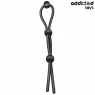 Corda pene silicone triplo anello Addicted Toys - Stimolazione intensa, controllo saldo per erezioni prolungate.