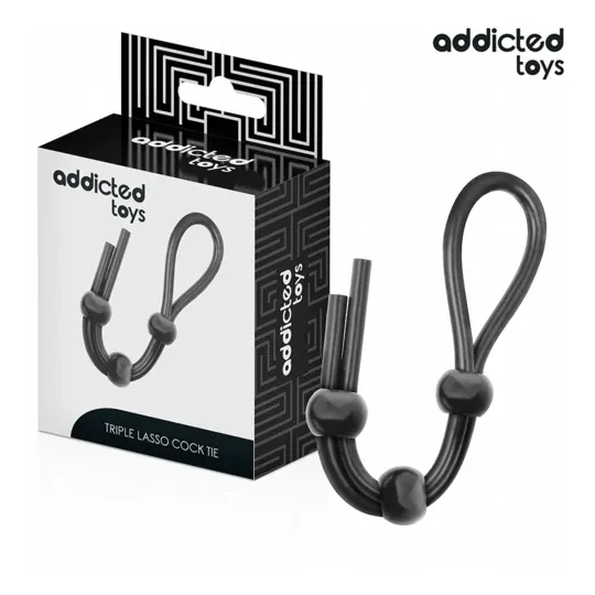 Cuerda pene silicona triple bucle Addicted Toys - Estimulación intensa, control firme, juguete sexual masculino.