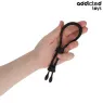 Overall view of adjustable transparent silicone cock ring from Addicted Toys