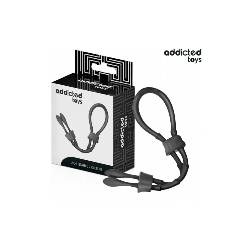 Overall view of adjustable transparent silicone cock ring from Addicted Toys