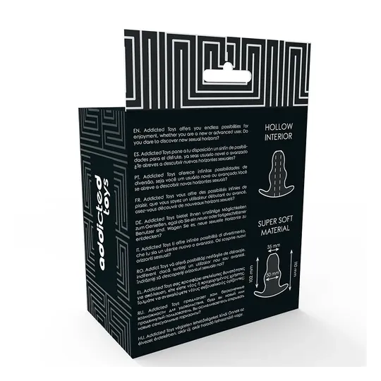 Addicted Toys dilatatore anale trasparente doppio anello 3,5 cm 8 cm tubo cavo TPE impermeabile