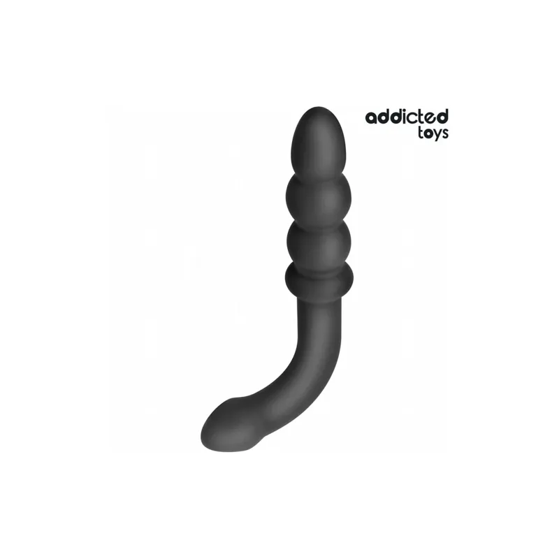 ADDICTED TOYS Masseur double silicone 4 billes progressives 16,5 cm - vue face