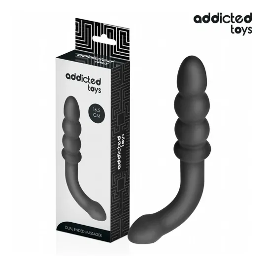 ADDICTED TOYS massaggiatore doppio silicone 4 perle progressive 16,5 cm - vista frontale