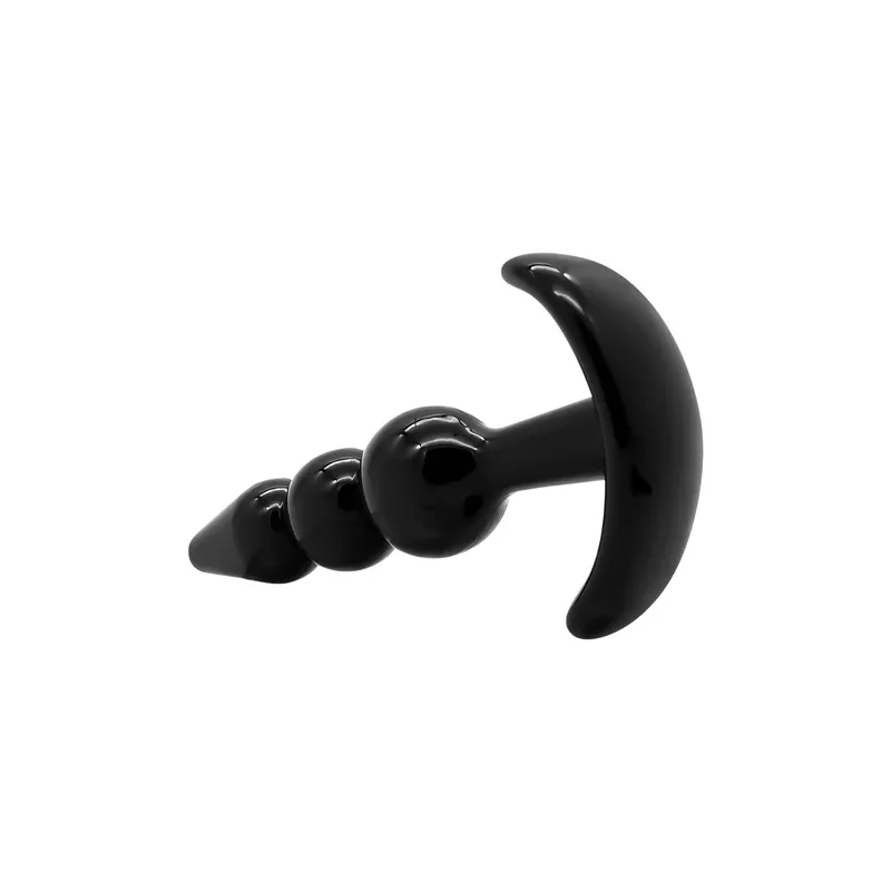 Addicted Toys progressive anal plug set 4 sizes black TPE for beginners