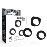 Ensemble de 3 bagues péniennes ADDICTED TOYS en silicone noir pour érection durable