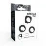 Ensemble de 3 bagues péniennes ADDICTED TOYS en silicone noir pour érection durable