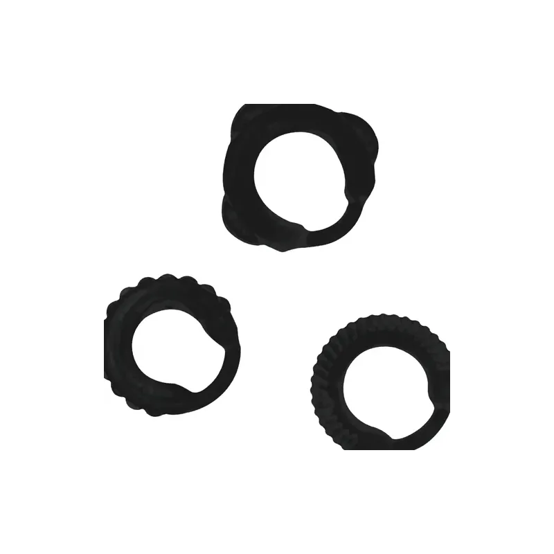 Set de 3 anillos para pene ADDICTED TOYS silicona negra para erección firme" }, { "fr": "Bague pénienne C-Ring ADDICTED TOYS en 