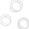 Lot de 3 anneaux péniens en C transparents ADDICTED TOYS – vue d'ensemble des trois tailles
