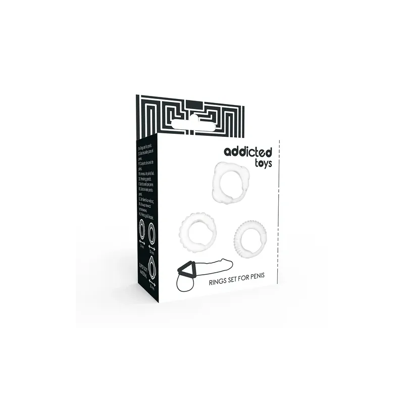 Transparente C-Penisringe ADDICTED TOYS 3er-Set – Übersicht aller drei Größen