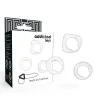 ADDICTED TOYS transparent C-shape cock rings set – overview of three sizes