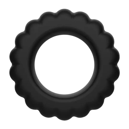 Set of 4 silicone cock rings by Addicted Toys, soft, in progressive sizes.