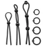 Kit d'anneaux péniens flexibles en silicone 7 pièces Addicted Toys - ensemble de 3 coulissants et 4 flexibles, silicone médical