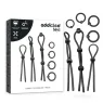 Flexible silicone penis ring kit 7 pieces Addicted Toys - 3 sliding and 4 flexible rings, medical grade silicone