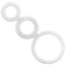 Lote de 3 anillos para pene transparentes de silicona ADDICTED TOYS, tallas 50, 32, 28 mm para retrasar la eyaculación.