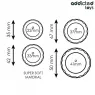 Coffret d'anneaux péniens texturés Addicted Toys, 4 tailles en silicone transparent