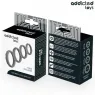 Coffret d'anneaux péniens texturés Addicted Toys, 4 tailles en silicone transparent