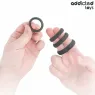 Coffret d'anneaux péniens texturés Addicted Toys, 4 tailles en silicone transparent