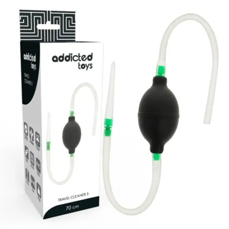 Schwarzes TPR-Einlaufset hypoallergen tragbar ADDICTED TOYS Gesamtansicht