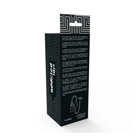 Kit clistere nero TPR ipoallergenico trasportabile ADDICTED TOYS vista completa