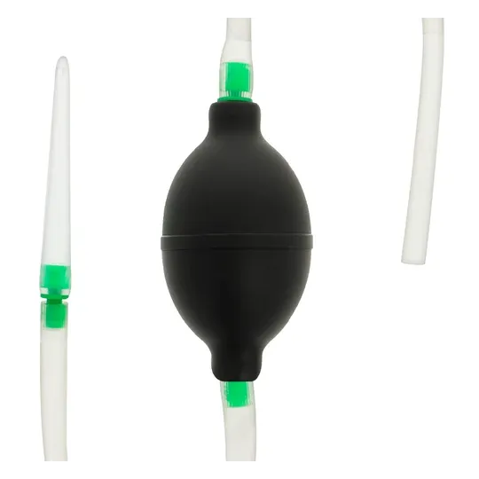Black TPR enema kit hypoallergenic travel ADDICTED TOYS full view