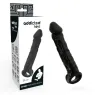 Addicted Toys black penis extension sleeve made of TPE, +2.5 cm length, integrated cock ring.