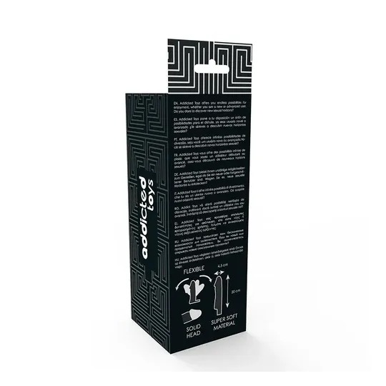 Addicted Toys schwarzer Penisextender aus TPE, +2,5 cm Länge, integrierter Hodenring.