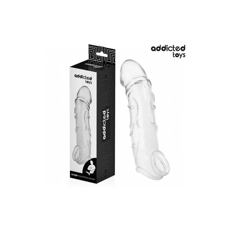 Transparent penis extender Addicted Toys 27 cm main view – hypoallergenic sleeve extender