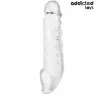 Extension pénis transparente Addicted Toys Taille S 23 cm, gaine d'allongement et épaississement pour performances