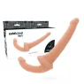 Addicted Toys harnischfreier Dildo Doppelvergnügen G-Punkt Stimulation, hautfarben, gebogener Griff