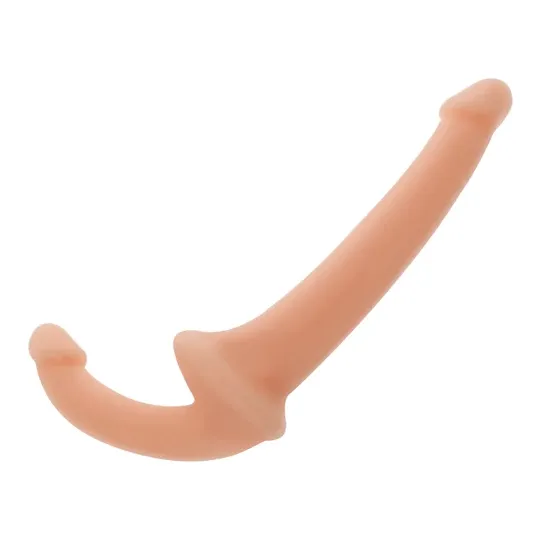 Gode sans harnais Addicted Toys double plaisir stimulation G, couleur chair, sonde courbée pour point G