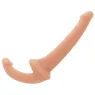 Addicted Toys strap-free dildo double pleasure G-spot stimulation, flesh color, curved probe
