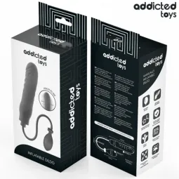 Dildo gonfiabile Addicted Toys modello 3 – Silicone regolabile, vista anteriore gonfiato