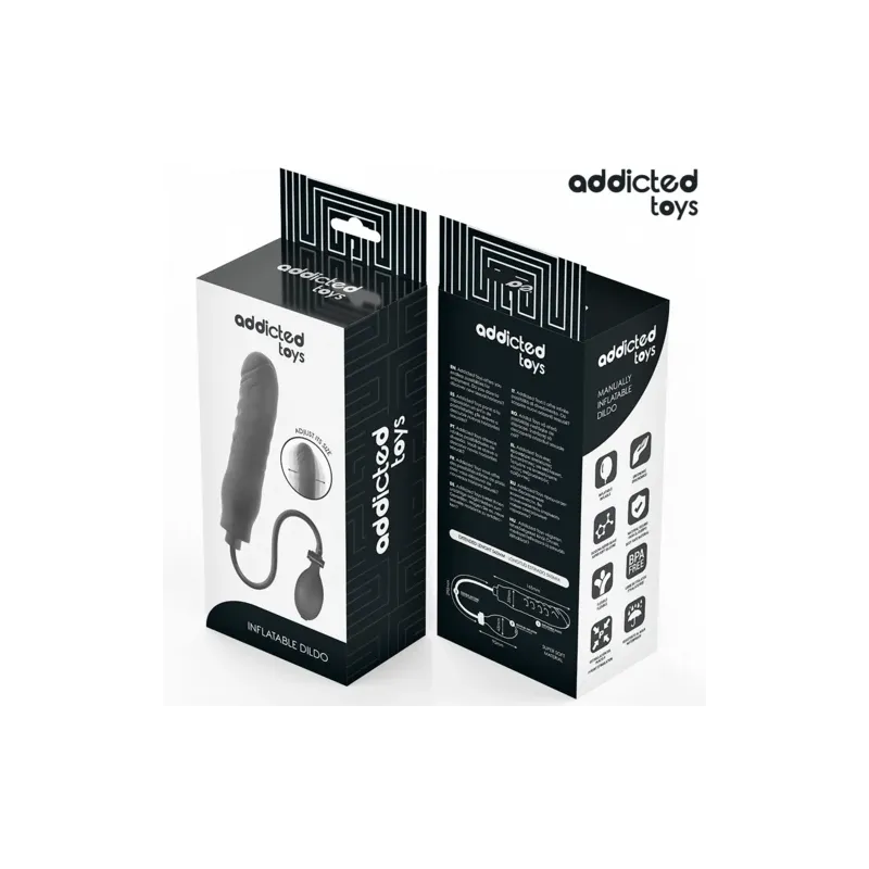 Consolador inflable Addicted Toys modelo 3 – Silicona ajustable, vista frontal inflado" }, { "fr": "Godemichet gonflable Addicte
