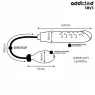 Inflatable dildo Addicted Toys model 3 – Adjustable silicone, front view inflated